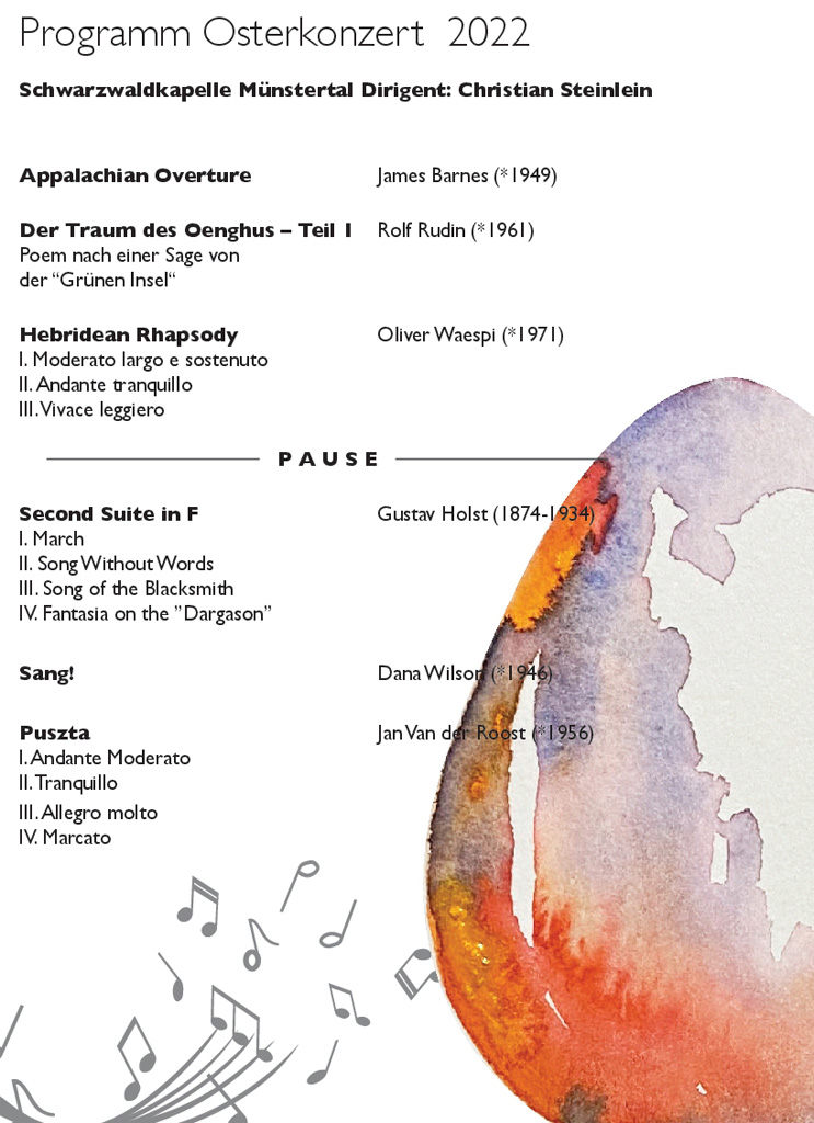Osterkonzert Programm 2022